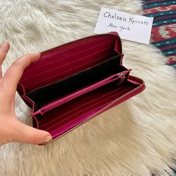 Saint Laurent Wallet YSL Yves Barbie Pink Patent Zip Around Continental Clutch - Picture 11 of 15